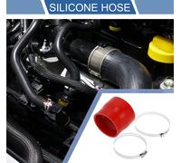 1 Ensemble Tuyau En Silicone Rouge De Voiture 76-83mm/2.99"-3.27" Id 76mm/2.99" Longueur 0 Degré Avec Colliers Tuyau De refroidissements Universel