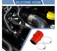 1 Ensemble Tuyau En Silicone Rouge De Voiture De 51Mm/2.01" À 63Mm/2.48" De Longueur 102Mm/4.02" Avec Colliers Tuyau De Bossage Tuyau De Liquide De refroidisement Universel