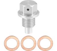1 Ensemble Vis Vidange M12x1,5 Bouchon Carter d'Huile Moteur avec 3 Rondelles pour Voiture Argenté