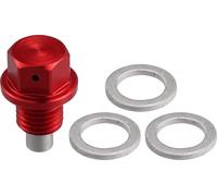 1 Ensemble Vis Vidange M12x1,5 Bouchon Carter d'Huile Moteur avec 3 Rondelles pour Voiture Rouge