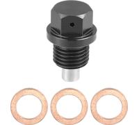 1 Ensemble Vis Vidange M14x1,5 Bouchon Carter d'Huile Moteur avec 3 Rondelles pour Voiture Noir