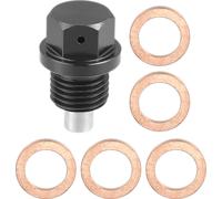 1 Ensemble Vis Vidange M14x1,5 Bouchon Carter d'Huile Moteur avec 5 Rondelles pour Voiture Noir