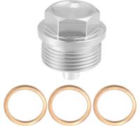 1 Ensemble Vis Vidange M24x1,5 Bouchon Carter d'Huile Moteur avec 3 Rondelles pour Voiture Argenté