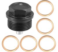 1 Ensemble Vis Vidange M24x1,5 Bouchon Carter d'Huile Moteur avec 5 Rondelles pour Voiture Noir