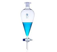 1 entonnoir conique de séparation en forme de poire de 30 ml à 1000 ml avec piston en verre rodé, verrerie de laboratoire en verre(1000ml No.24 caliber)