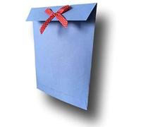 1 enveloppe pochette cadeau luxe couleur bleu foncé avec nœud rouge tissu format 195 x 255 mm un étui pour offrir idéal pour carte cadeaux petits cadeaux pochette argent mariage bijoux avec nœud luxe