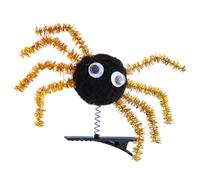 1 épingle à cheveux araignée pour enfants fête d'Halloween en métal et fibre de polyester, sans danger pour les enfants de 3 ans et plus, accessoire de costume d'Halloween pince à cheveux araignées