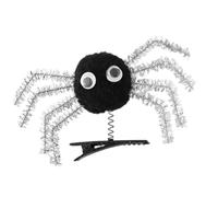 1 épingle à cheveux araignée pour enfants fête d'Halloween en métal et fibre de polyester, sans danger pour les enfants de 3 ans et plus, accessoire de costume d'Halloween pince à cheveux araignées
