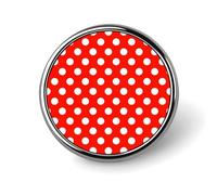 1 épingle en émail pour sac à dos - Motif à pois rouges - Pour veste, manteau, chapeau, sacs, drôle et unique
