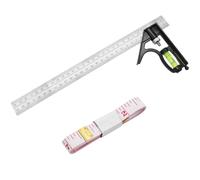 1 équerre de menuiserie, 1 équerre souple, équerre réglable, règle de mesure pour le travail du bois, règle pour outils de menuiserie, règle carrée combinée