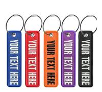 1 étiquette de bagage personnalisée, brodée recto verso avec votre texte/numéro, Luggage tag, Étiquette de valise, étiquette de vol pour sac à dos, sac, bagage (Type 1)
