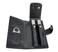 1 étui à cigares avec coupe-cigare, sac en cuir, ensemble de portable