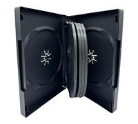 1 étui de rangement noir pour 10 CD, DVD, Blu-ray avec tranche de 33 mm et pochette extérieure pour œuvres d'art - Étui multimédia de qualité supérieure pouvant contenir 10 CD, DVD, Blu-ray ou disques
