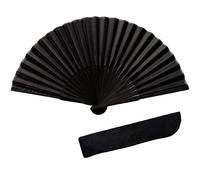 1 éventail à main pour femme, en bois noir, éventail de mariage, éventail pliant espagnol, cadeau de mariage, anniversaire, fête, Halloween, carnaval, danse