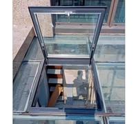 1 fenêtre de toit personnalisable - Trappe d'accès en alliage d'aluminium durable for combles, sous-sols et toits-terrasses(85x90cm)
