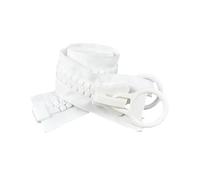 1 fermeture éclair, n° 20, en résine, noire, ouverte, 60-300 cm, robuste, idéale pour les vestes et les tentes.,Blanc,300 cm