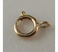 1 Fermoir à Ressort en Or Jaune Blanc Rose véritable 18 carats/Fermoir à chaîne/Accessoires de Bricolage - Or Jaune