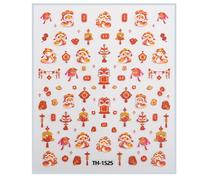 1 Feuille Chinois Nouvel An Nails Autocollants Pour Femmes Dessin Animé Des Conceptions De Serpents Festivals Ongles Décalcomanies Manucure Art Festival De Printemps Décalcomanies