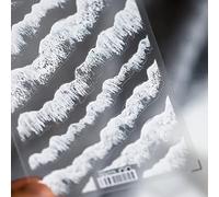 1 feuille d'autocollants imitation Spoondrift en résine Spoondrift - Autocollant décoratif en ABS - Film de remplissage pour scrapbooking