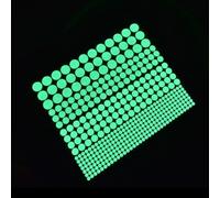 1 feuille d'autocollants muraux phosphorescents, 407 pièces, amovibles phosphorescents, kit de décoration de chambre, décalcomanies de plafond lumineuses pour chambre d'enfant, traitements muraux et