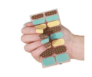 1 feuille de bandes adhésives pour ongles en gel, enveloppes complètes pour femmes, autocollants pour nail art, faciles à enlever et à coller, moderne, déni de lumière, autocollants Unguis
