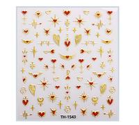 1 feuille de décalcomanies pour Nail Art de la saint-valentin, pour femmes et filles, décorations d ' ongles du Festival de printemps, dessin animé, lèvres, motifs de cœur, Art Floral