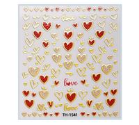 1 Feuille De Décalcomanies Pour Nail Art La Saint-valentin Pour Femmes Et Filles Décorations D'ongles Du Festival Printemps Dessins Lèvres Dessin Animé En Forme Cœur Nail Art