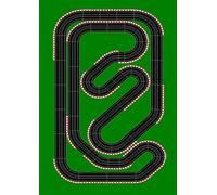 1 feuille de glaçage comestible pour décoration de gâteau - Motif circuit de course de voiture - Format A4 - Idéal pour les grands gâteaux