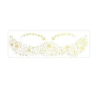 1 Feuille Glitters Freckles Face Tatouing Decs Pour Cosplay Princess Halloween Christmas Music Festival Festival Metallic Gold Autocollants