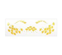 1 Feuille Glitters Freckles Face Tatouing Decs Pour Cosplay Princess Halloween Christmas Music Festival Festival Metallic Gold Autocollants