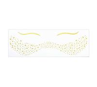 1 Feuille Glitters Freckles Face Tatouing Decs Pour Cosplay Princess Halloween Christmas Music Festival Festival Metallic Gold Autocollants