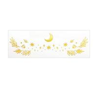 1 Feuille Gold Metallic Face Eye Makeup Stickers Pour Les Femmes Et Les Filles Adaptées Festivals Mariages Fêtes Célébrations Cosplay
