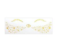 1 Feuille Gold Metallic Face Eye Makeup Stickers Pour Les Femmes Et Les Filles Adaptées Festivals Mariages Fêtes Célébrations Cosplay
