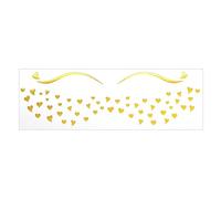 1 Feuille Gold Metallic Face Makeup Makeup Stickers For Women And Girls Condents For Festival Weddings Parties Célébrations Tatouage Temporaire Imperméable