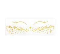 1 Feuille Metallic Butterfly Rose Face Tattooing For Women And Girls Cosplass Princess Halloween Christmas Party Makeup Bride Bachelorette Tattooing