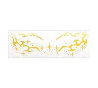 1 feuille métallique de tatouage pour visage avec étoiles taches de rousseur nœud papillon autocollants flocons de neige pour femmes filles festival fête maquillage festival de musique art du visage