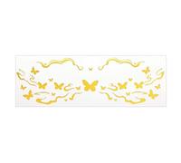 1 feuille métallique de tatouage pour visage avec étoiles taches de rousseur nœud papillon autocollants flocons de neige pour femmes filles festival fête maquillage festival de musique art du visage