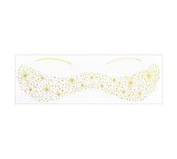 1 feuille métallique de tatouage pour visage avec étoiles taches de rousseur nœud papillon autocollants flocons de neige pour femmes filles festival fête maquillage festival de musique art du visage