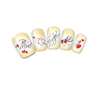 1 Feuille!!! Nouvelles Et Jolies Lettres Imprimées ''miss You'' Pour Décoration D'ongles, Autocollants De Transfert D'eau, De Style Coeur D'amour, Pour Nail Art