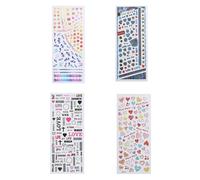 1 Feuilles Mixte Fleur Coeur Amour Art Transfert D'eau Ongle Art Autocollant Filigrane Decalcomanies Bricolage Decoration Pour Beaute Ongles Outils