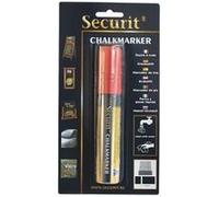 Securit Marqueur craie liquide Original - Pointe biseautée - 7–15 mm - Rouge - 1 pièce