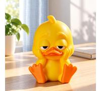 1 figurine de canard grincheux imprimée en 3D, statue jaune en forme de | Canards en colère amusants pour bureau, voiture et dortoir : stimulant l'humeur, décoration pour amis et collègues