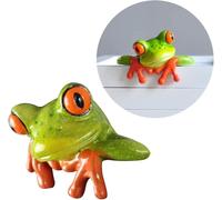 1 Figurine De Grenouille Décorative En Résine 3d, Décoration Pour Ordinateur, Bureau, Maison