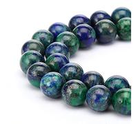 1 fil de lapis chrysocolle naturel de guérison de 4 mm - Petites perles rondes en vrac (80 à 85 pièces) pour la fabrication de bijoux GF1-4