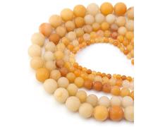 1 fil de perles de 8 mm - Environ 45 perles de topaze givrées - Perles rondes en vrac à enfiler - Perles de bricolage avec trou pour bricolage, artisanat, bracelet, collier, fabrication de bijoux