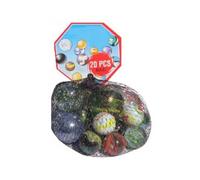 1 Filet de 20 calots - Jeu de Recreation - boulards - Billes - Plein Aire - Set recréation + Carte Tigre - Grosse Billes