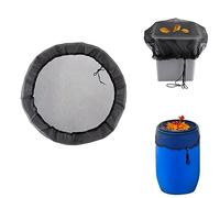 1 filet de pluie pour baril de pluie, couvercle de baril de pluie, filtre en polyester, pour garder et éloigner les débris du baril de pluie 60 cm
