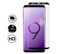 1 Film en VERRE Trempé Pour Samsung Galaxy S9+/ S9 Plus 6.2" Bord Incurvé Resistant - NOIR