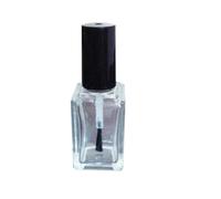 1 flacon de vernis vide en verre carré à fond rond avec pinceau doux et pinceau de maquillage