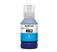 1 Flacon d'encre Cyan Go Inks pour remplacer Epson T49H Compatible/Non OEM pour imprimantes EcoTank